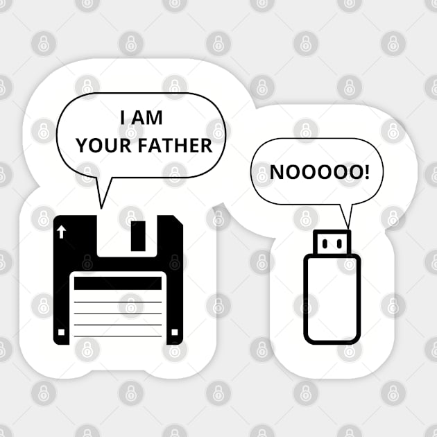 Funny USB Floppy Disk I am Your Father Sticker by tantodesign